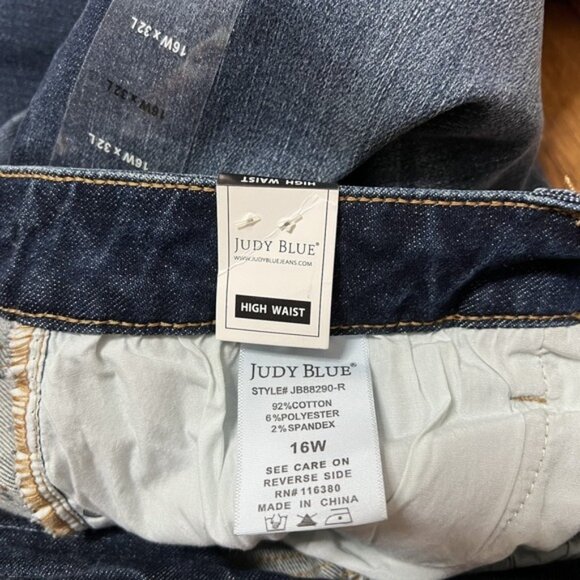 NWT Judy Blue Jeans Slim Bootcut High Rise Dark Wash Denim Stretch Women's 16W - Picture 8 of 9